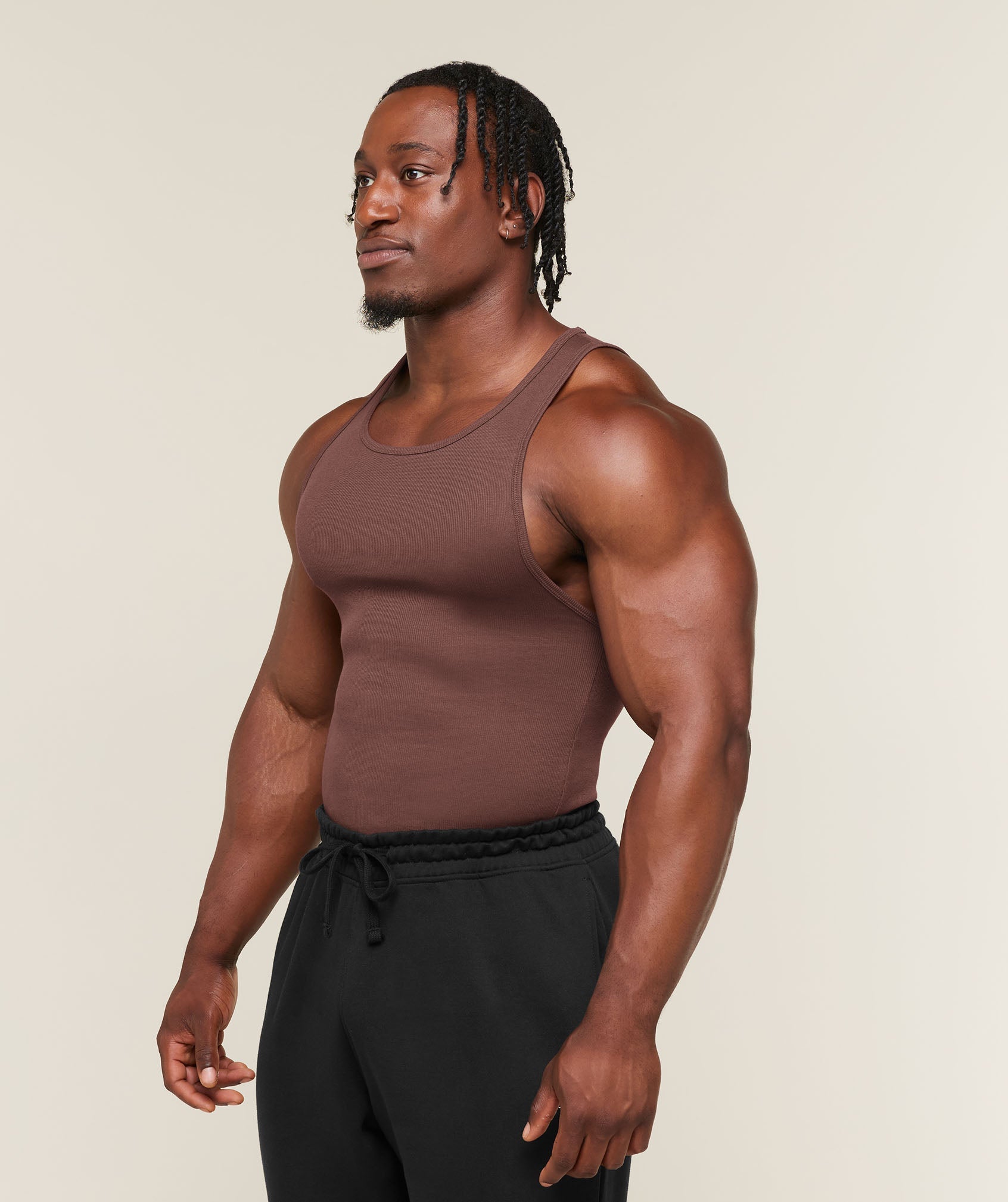 Ribbed Tank 1PK - Espresso Brown — imagem 3