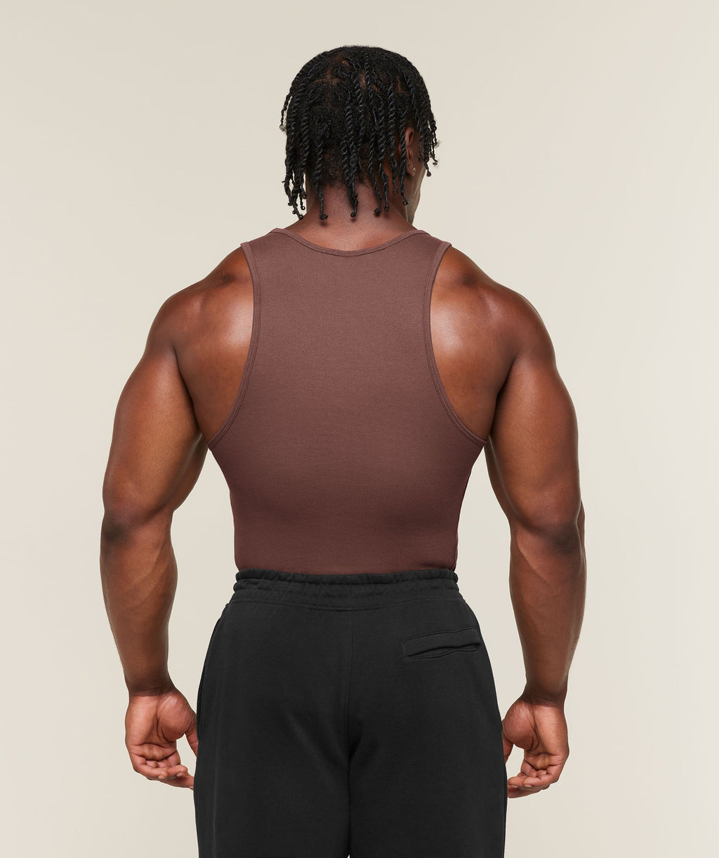 Ribbed Tank 1PK - Espresso Brown — imagem 2