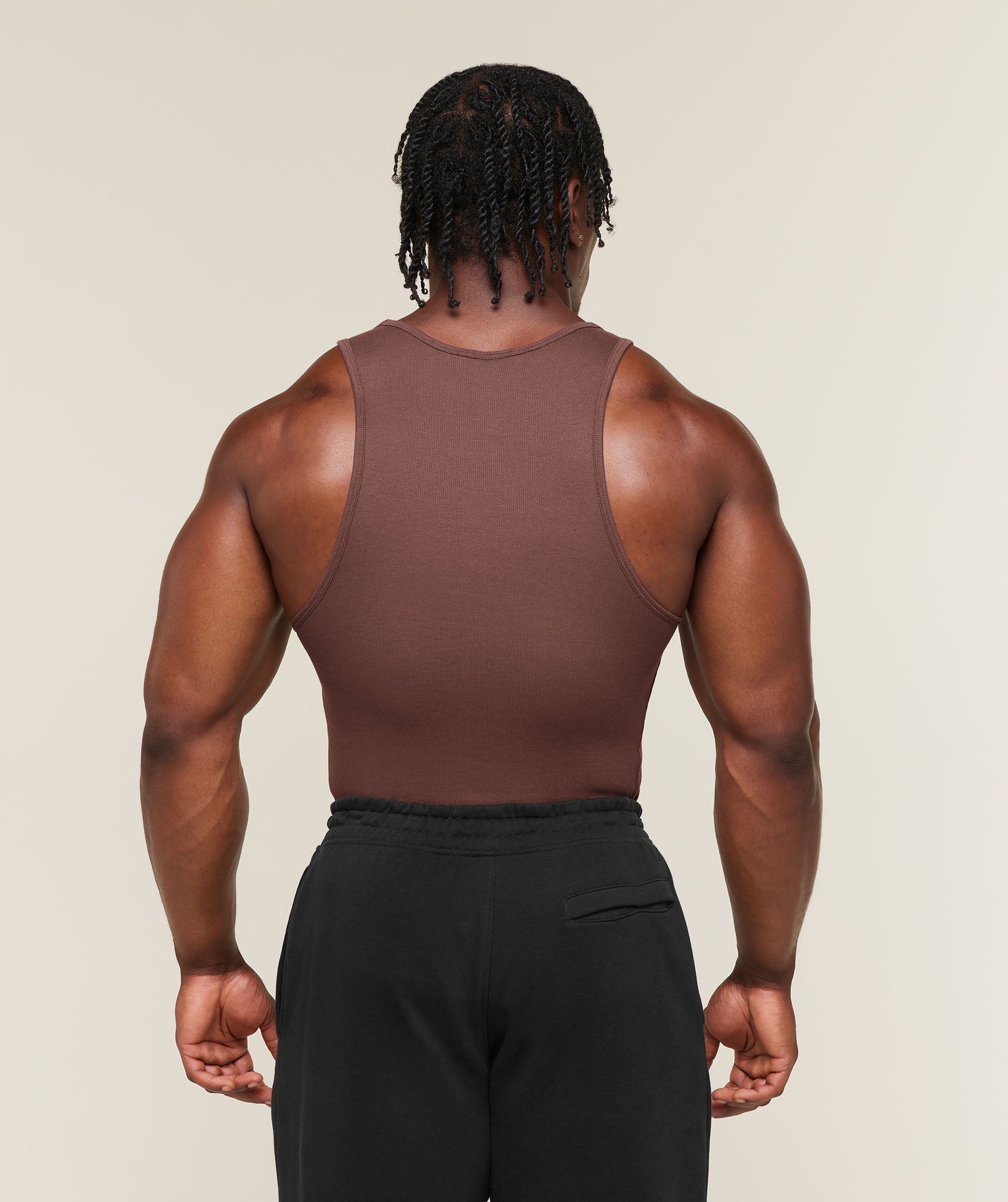 Ribbed Tank 1PK - Espresso Brown — imagem 2