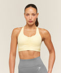 High Support Ruched Sports Bra - Butter Yellow — imagem 1
