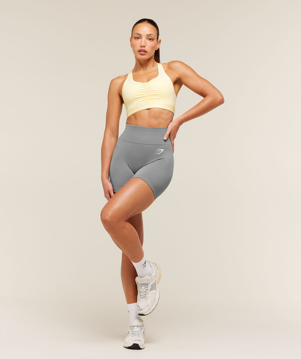 High Support Ruched Sports Bra - Butter Yellow — imagem 3