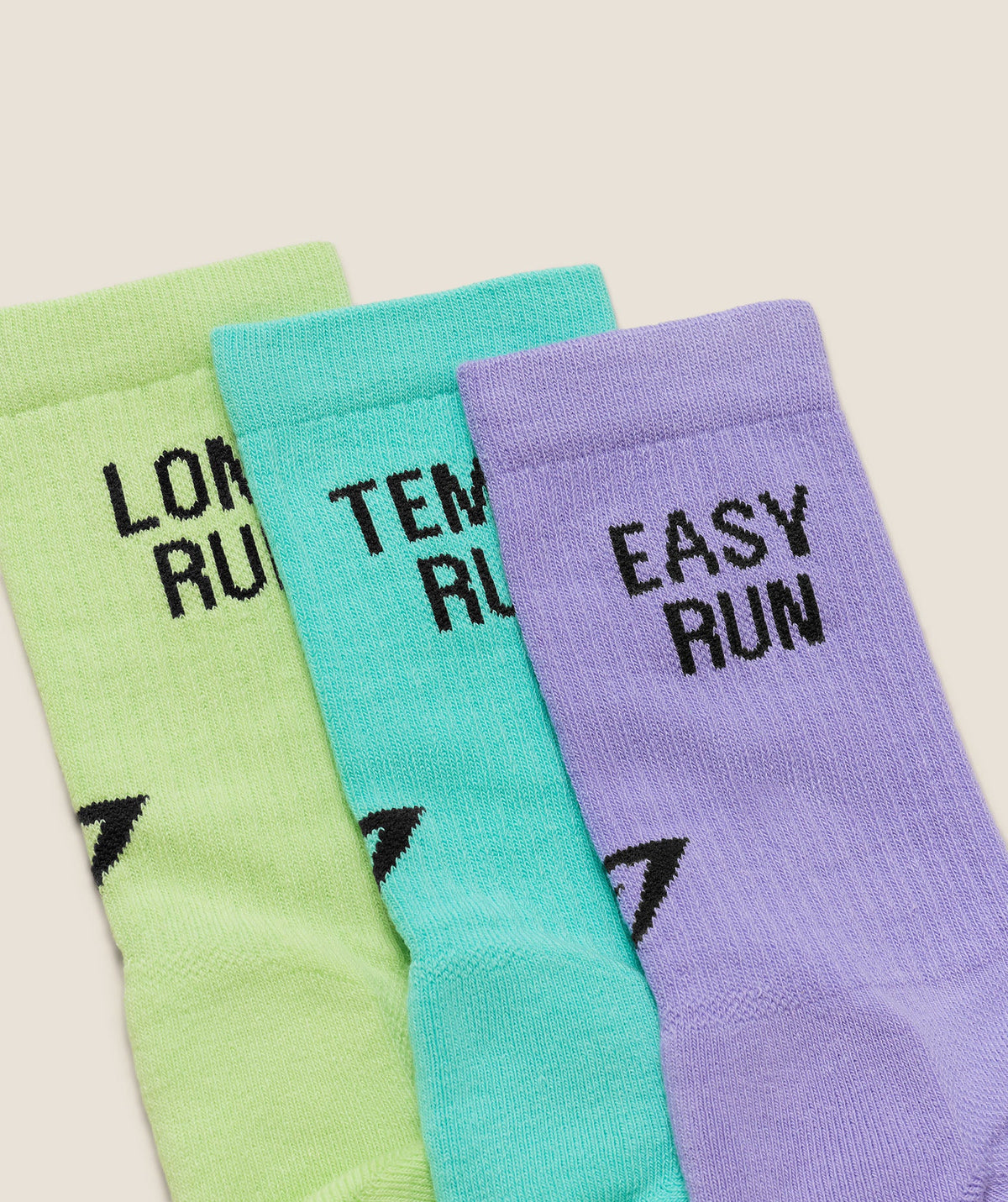 Running Graphic Performance Crew Sock 3pk - Pace Green/Pace Purple/Interval Blue — imagem 3