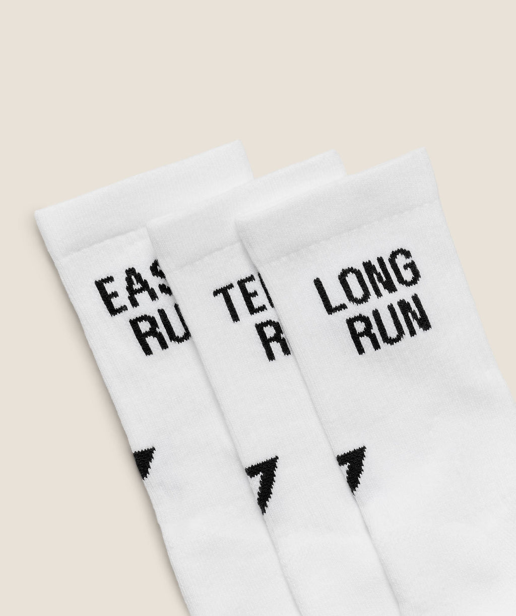 Running Graphic Performance Crew Sock 3pk - White — imagem 3