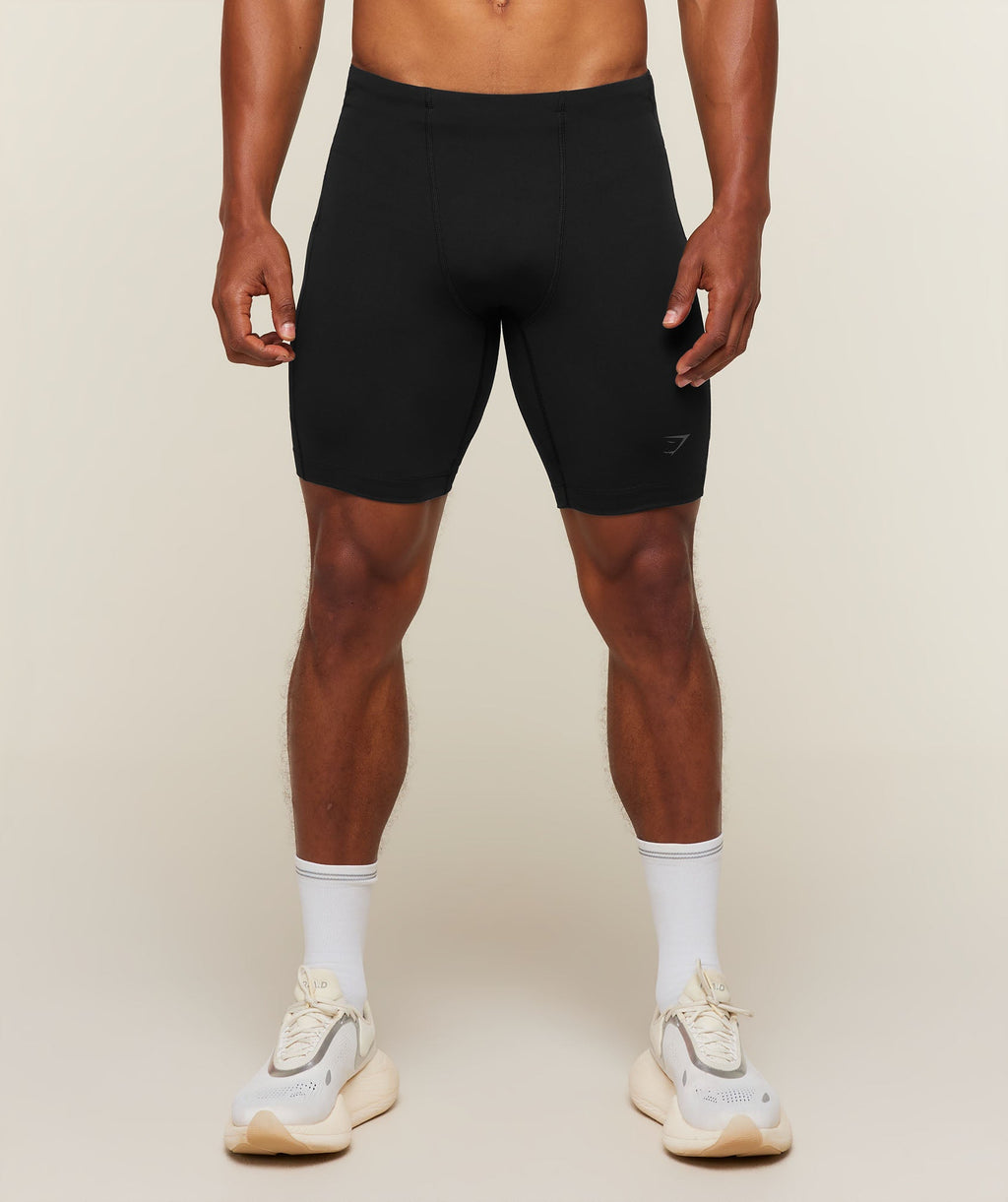 Running Elite 7 Pocket Half Tights - Black — imagem 2