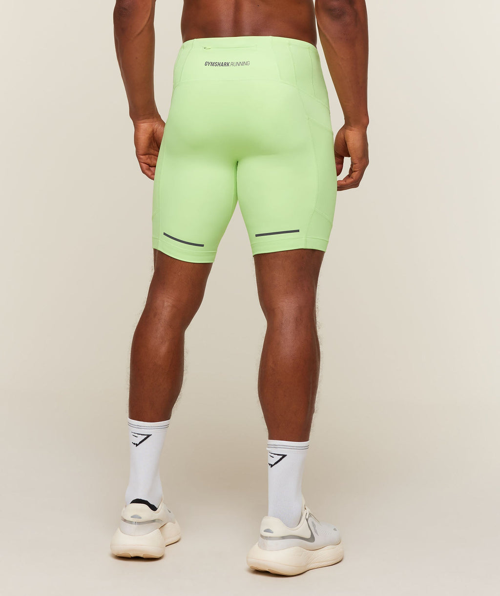 Running Elite 7 Pocket Half Tights - Pace Green — imagem 3