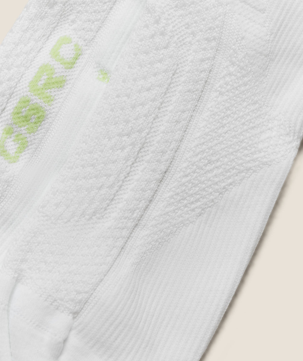 Running Elite Crew Sock Single - White/Pace Green — imagem 5