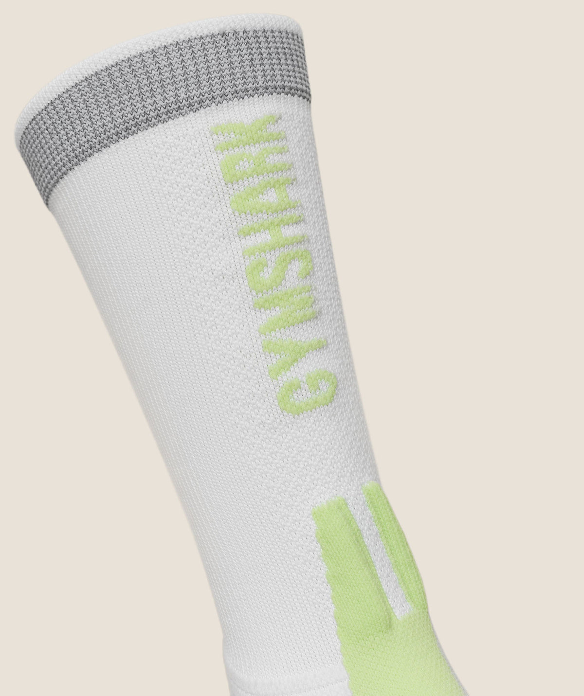 Running Elite Crew Sock Single - White/Pace Green — imagem 3