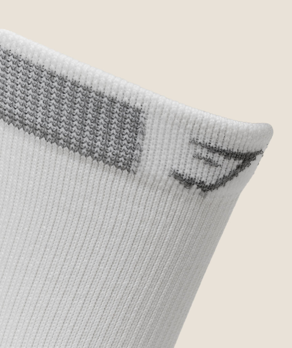 Running Elite Crew Sock Single - White/Pace Green — imagem 6
