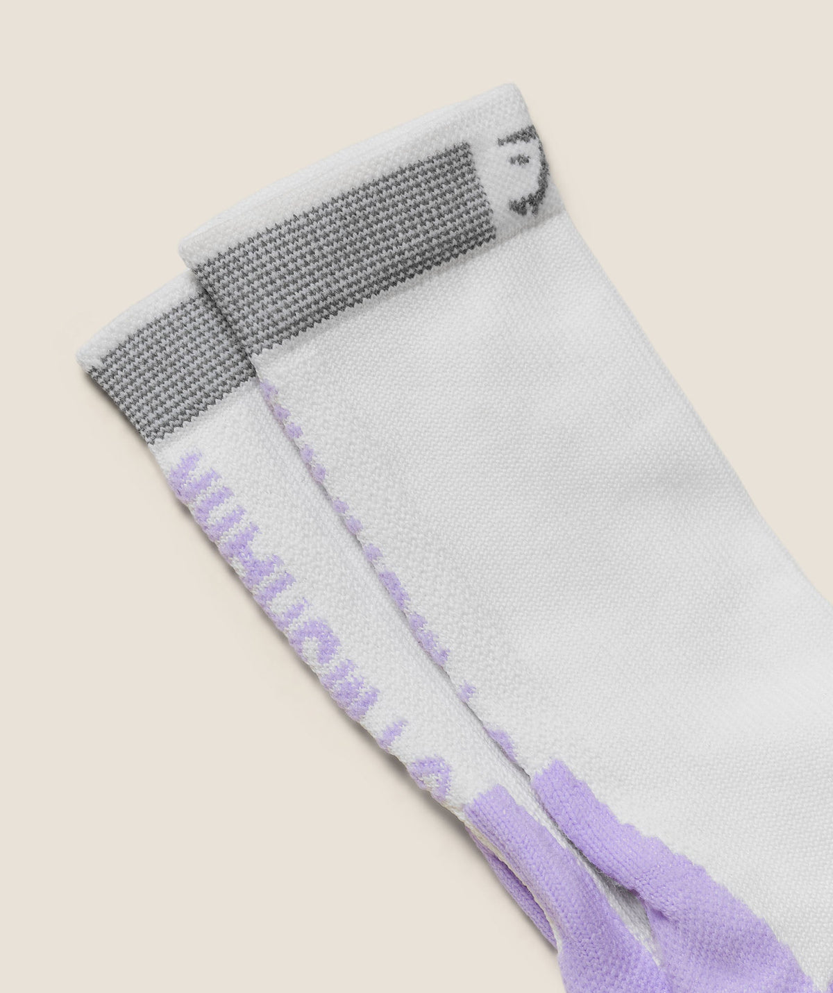Running Elite Crew Sock Single - White/Pace Purple — imagem 3