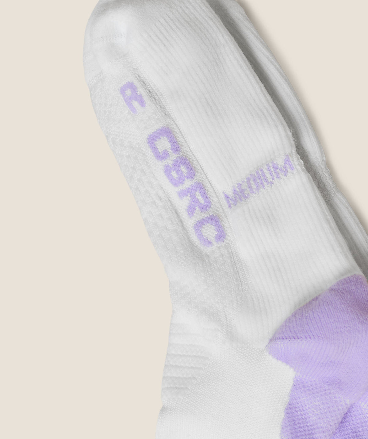 Running Elite Crew Sock Single - White/Pace Purple — imagem 2