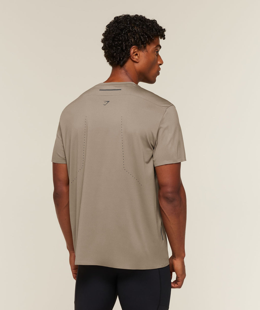 Running Elite Reg Fit T-Shirt - Lifestyle Brown — imagem 2