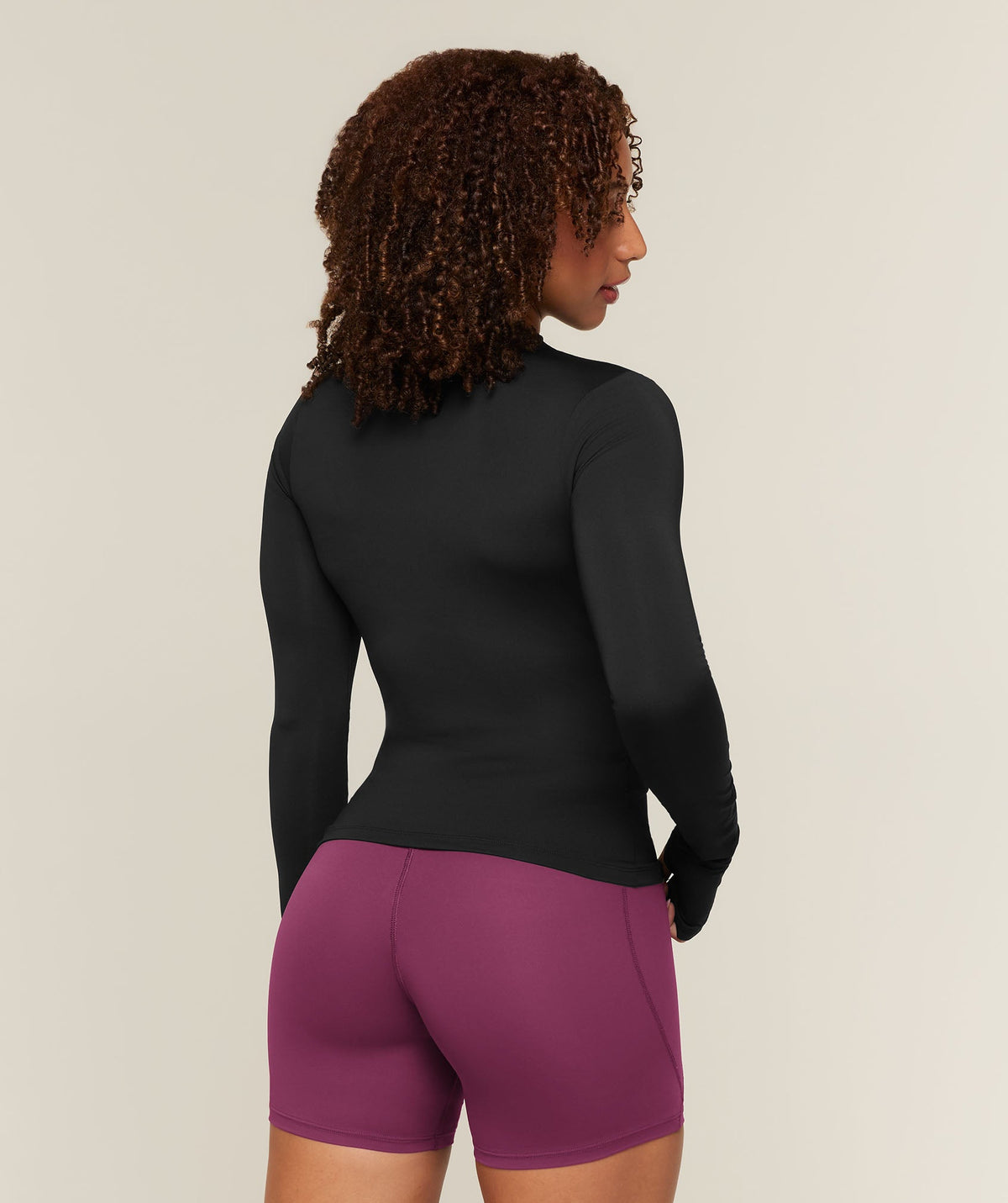 Running High Neck Long Sleeve Top - Black — imagem 2