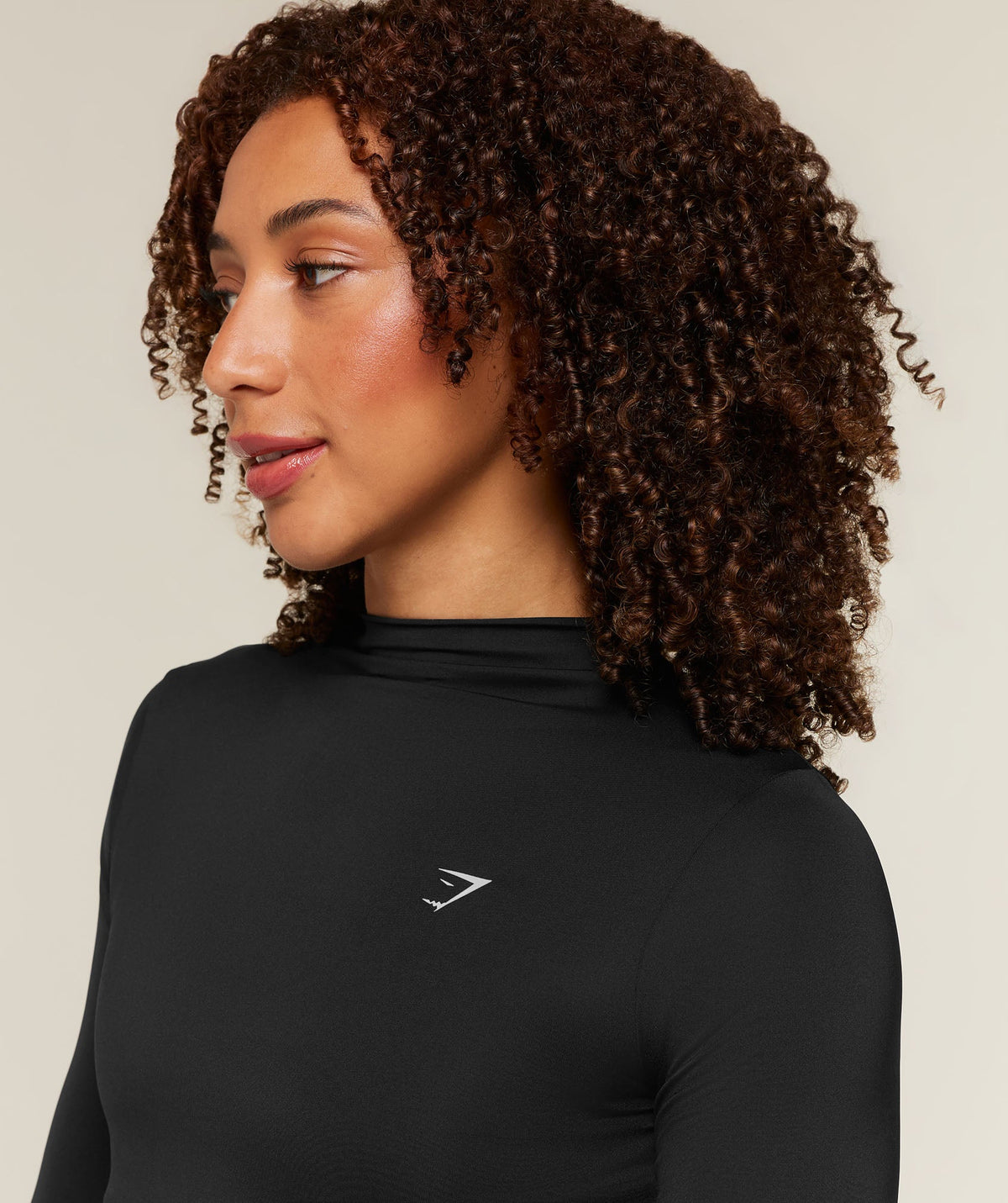 Running High Neck Long Sleeve Top - Black — imagem 4