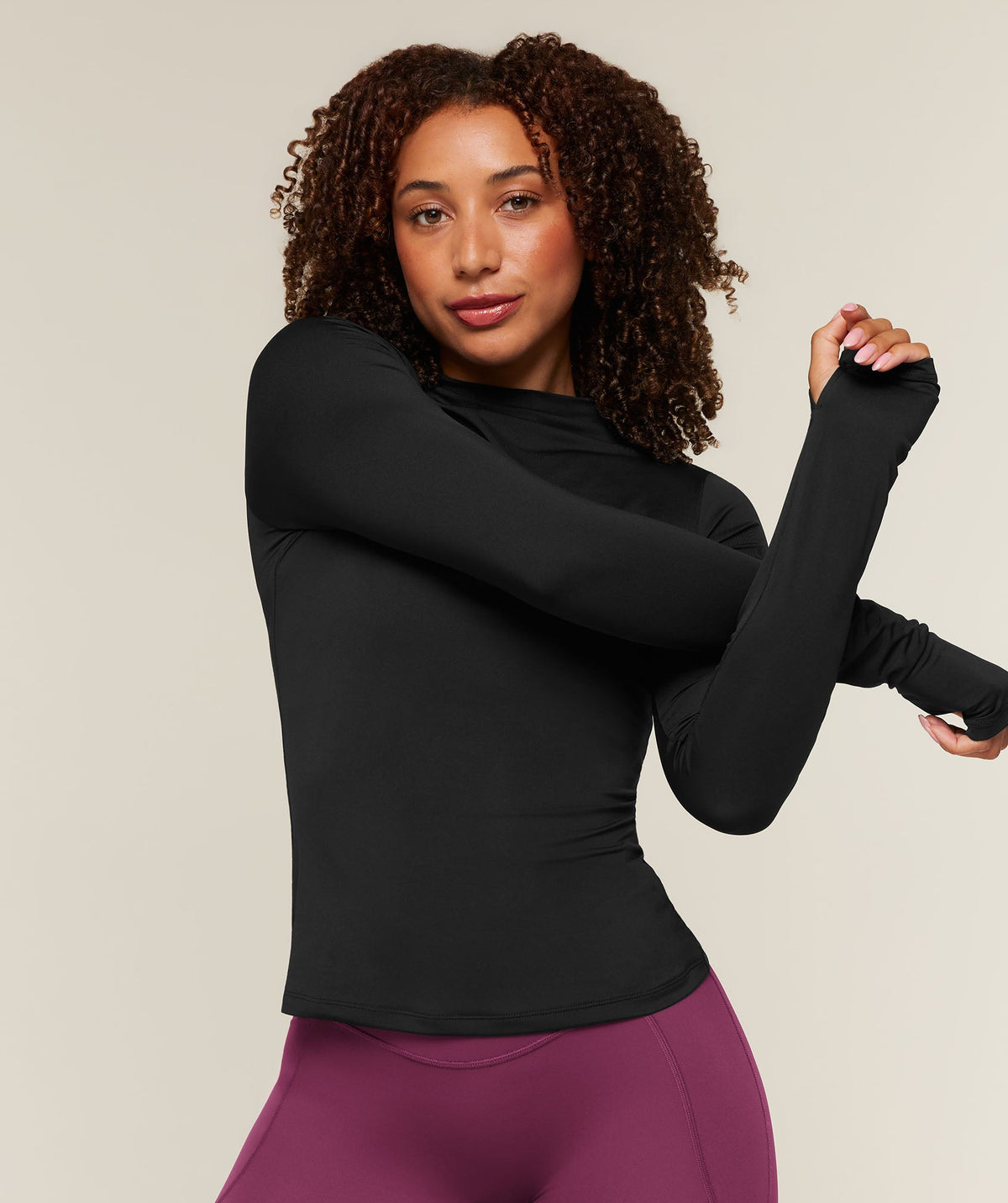 Running High Neck Long Sleeve Top - Black — imagem 5