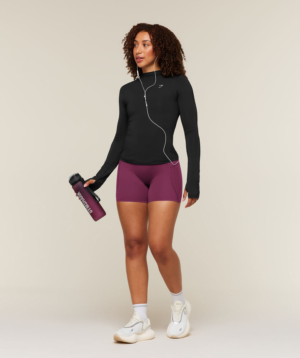 Running High Neck Long Sleeve Top - Black — imagem 7