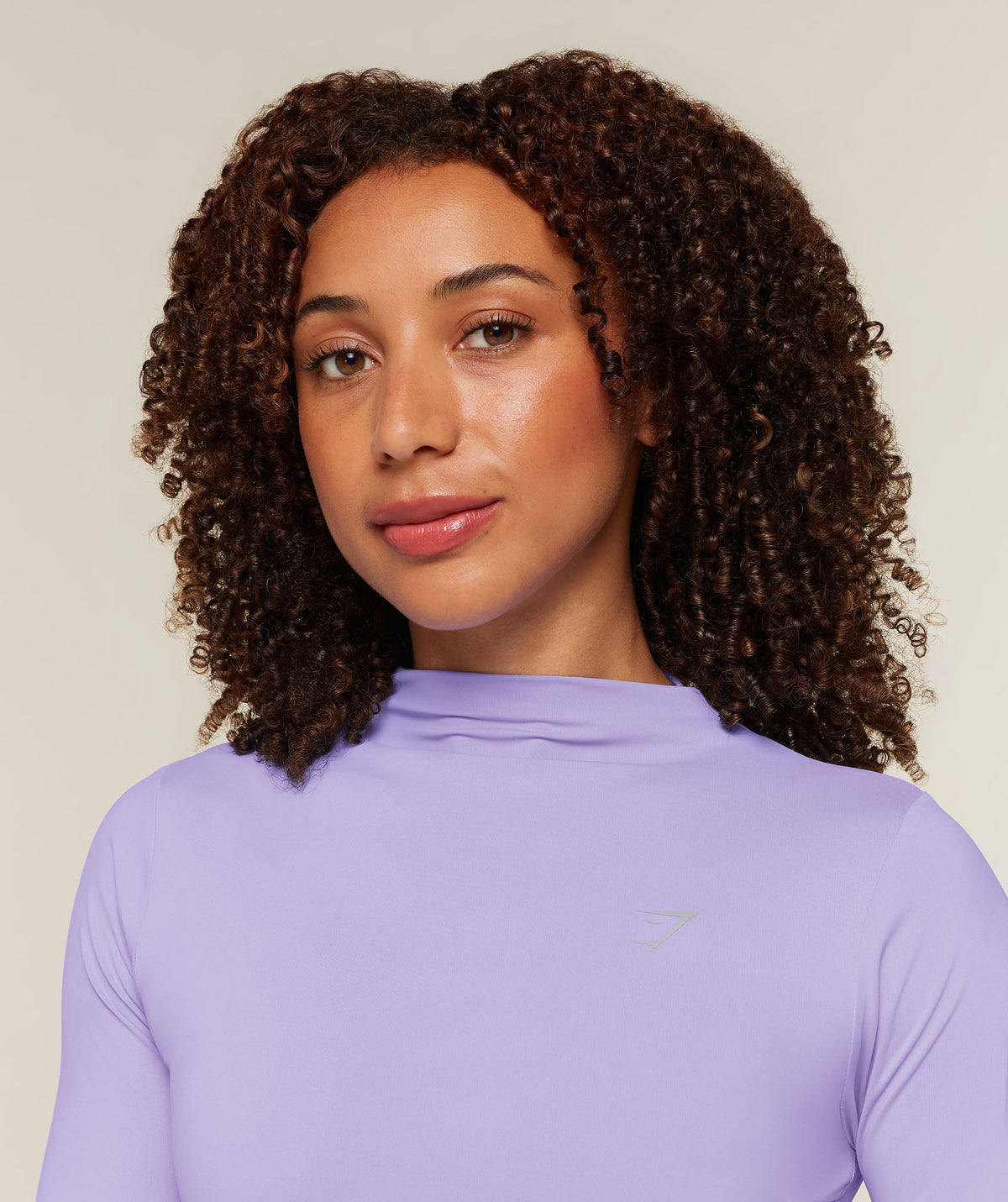 Running High Neck Long Sleeve Top - Pace Purple — imagem 4