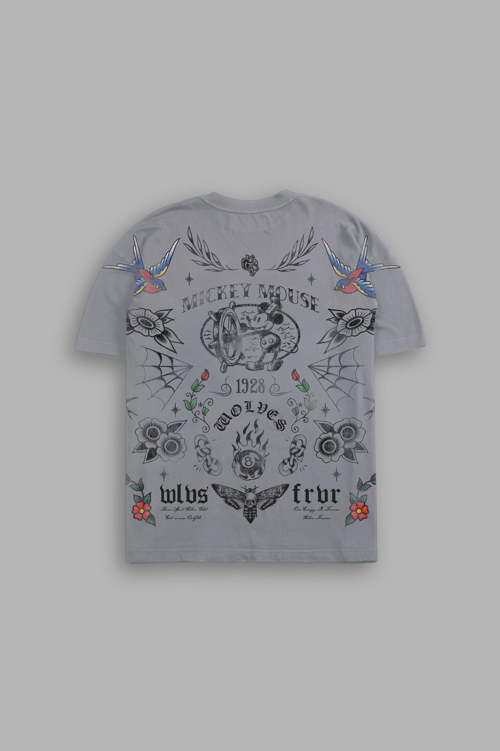 Sailor Wolves Premium Oversized Tee in Dove Gray Drift Wash