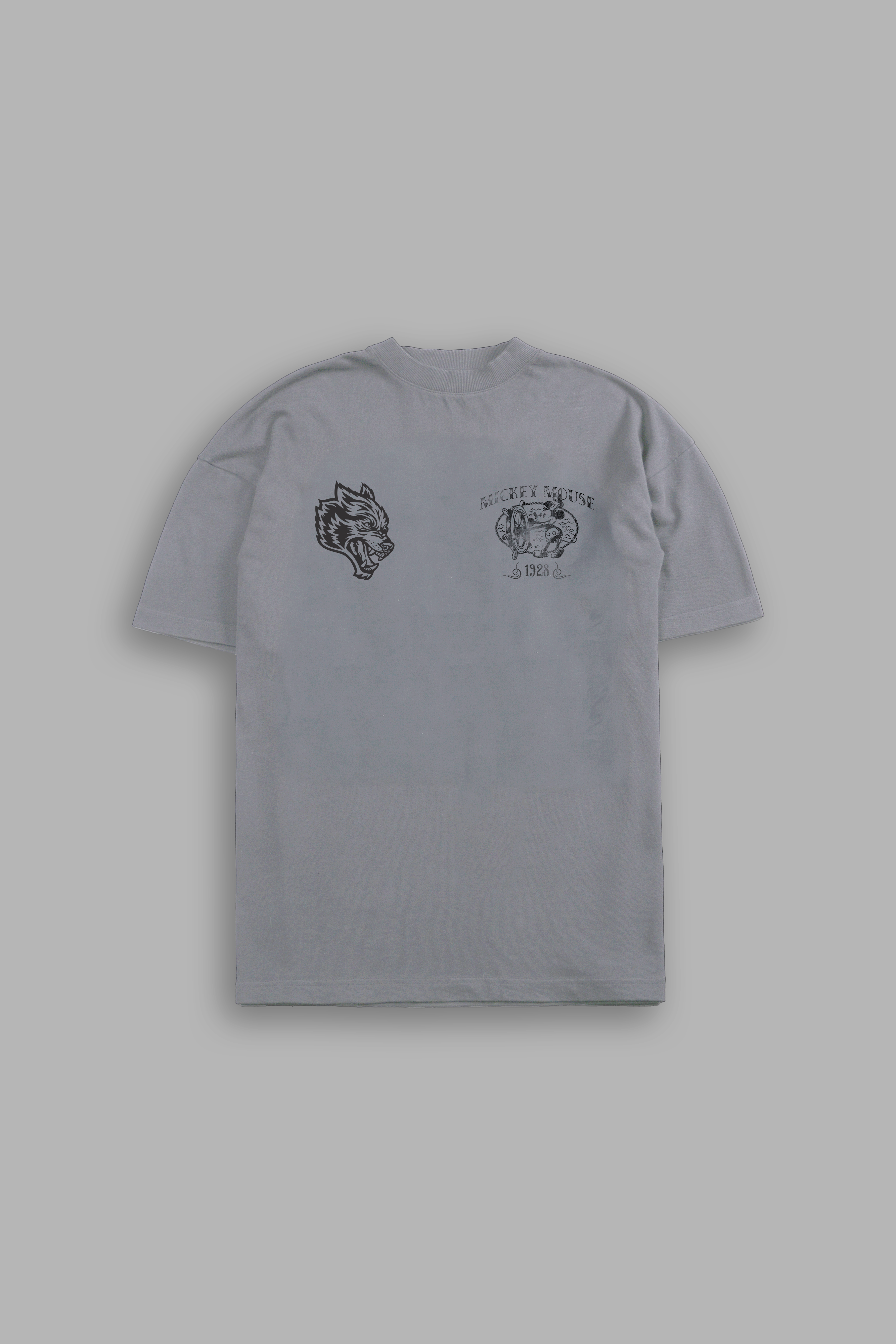 Sailor Wolves Premium Oversized Tee in Dove Gray Drift Wash