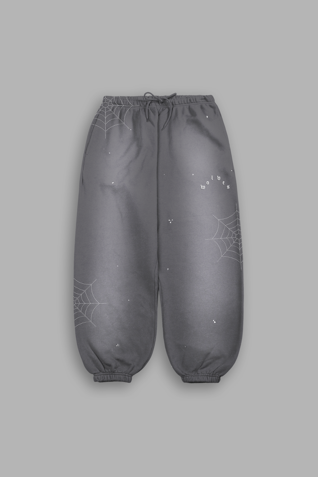 Sashiko Webs Lightweight Lounger Sweat Pants in Slate Gray Sun Fade