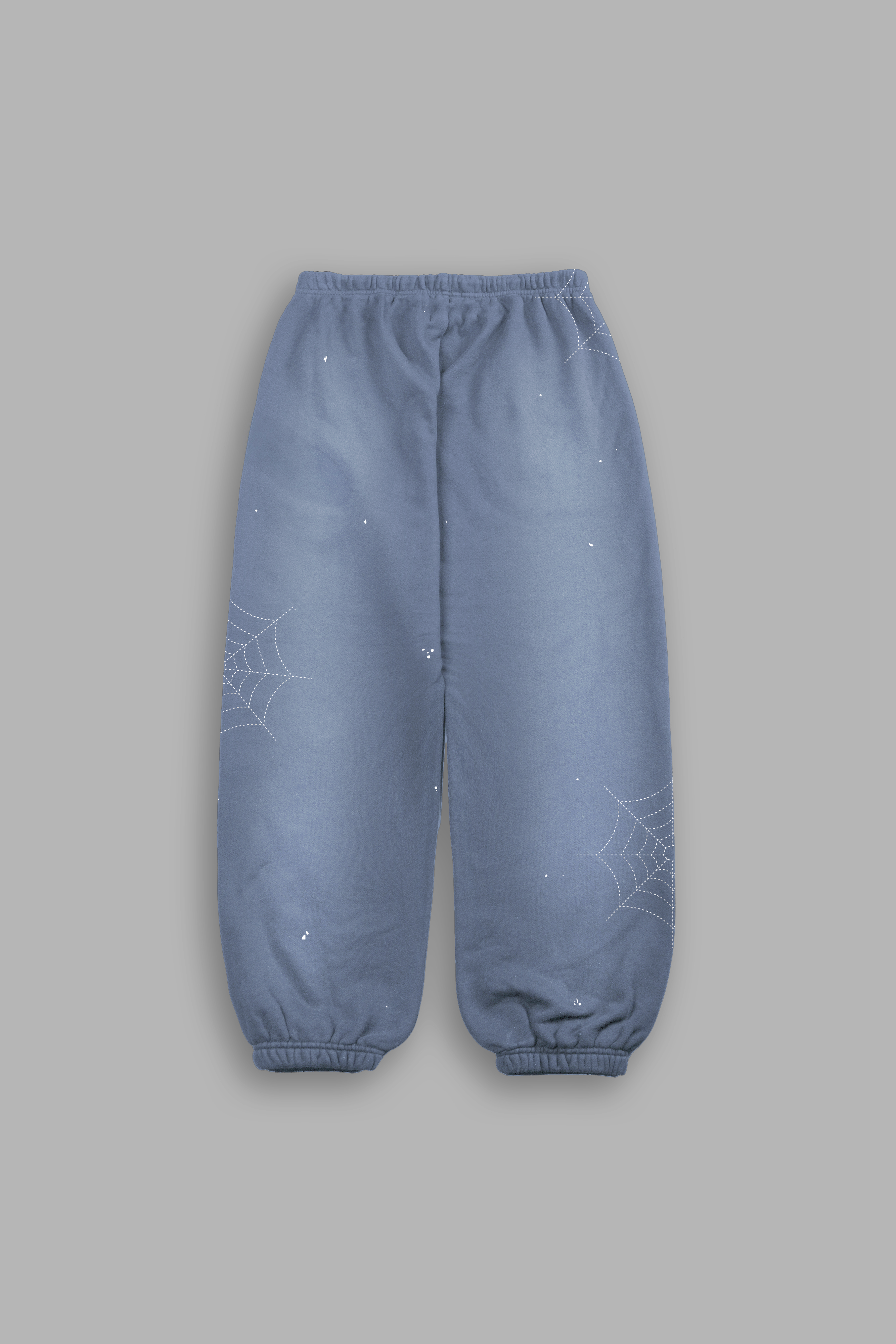 Sashiko Webs Lightweight Lounger Sweat Pants in Norse Blue Sun Fade