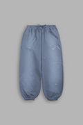 Sashiko Webs Lightweight Lounger Sweat Pants in Norse Blue Sun Fade