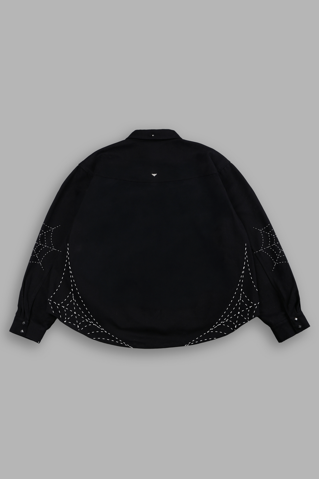Sashiko Webs Winslow Shirt Jacket in Black