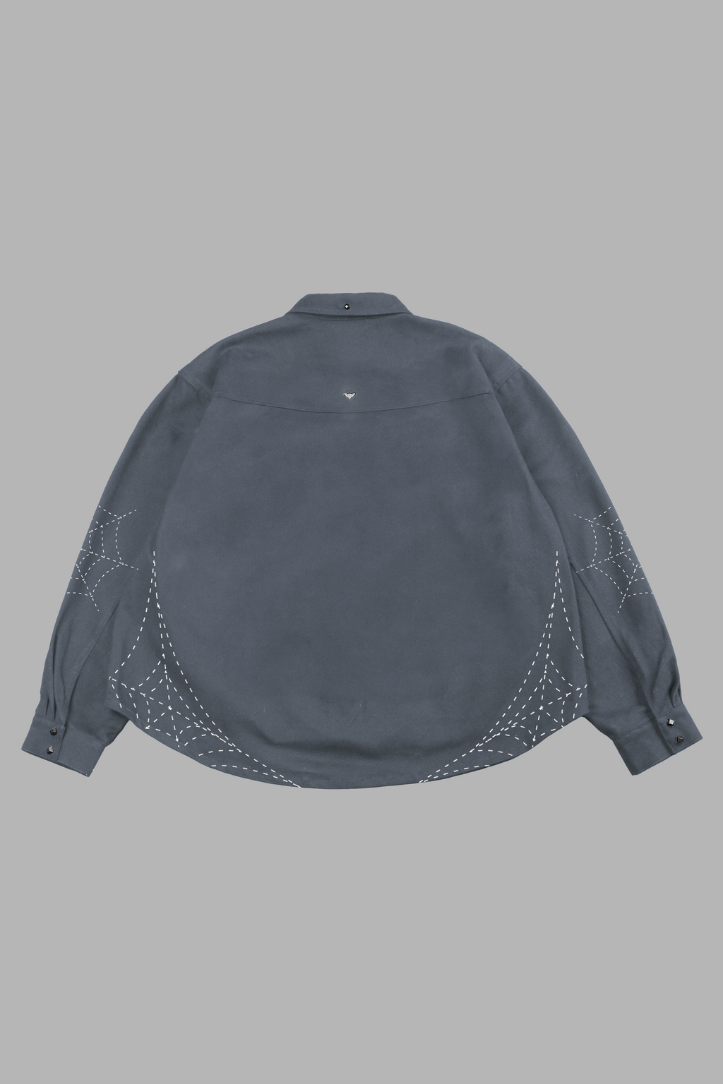 Sashiko Webs Winslow Shirt Jacket in Norse Blue