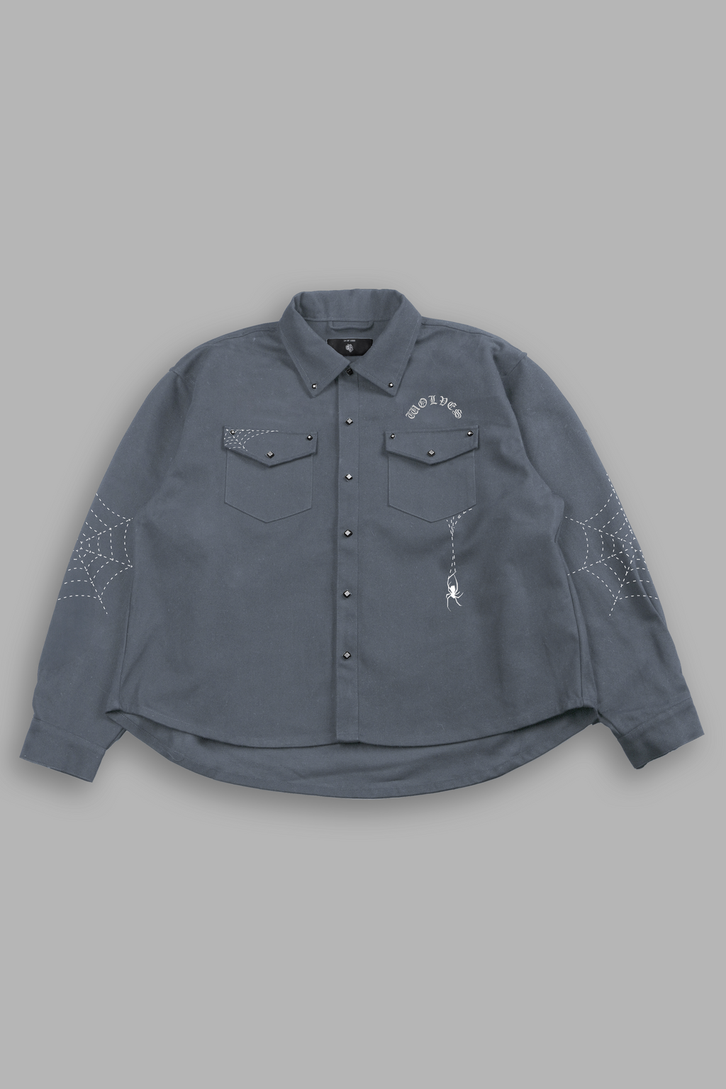 Sashiko Webs Winslow Shirt Jacket in Norse Blue