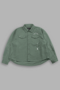 Sashiko Webs Winslow Shirt Jacket in Owen Green