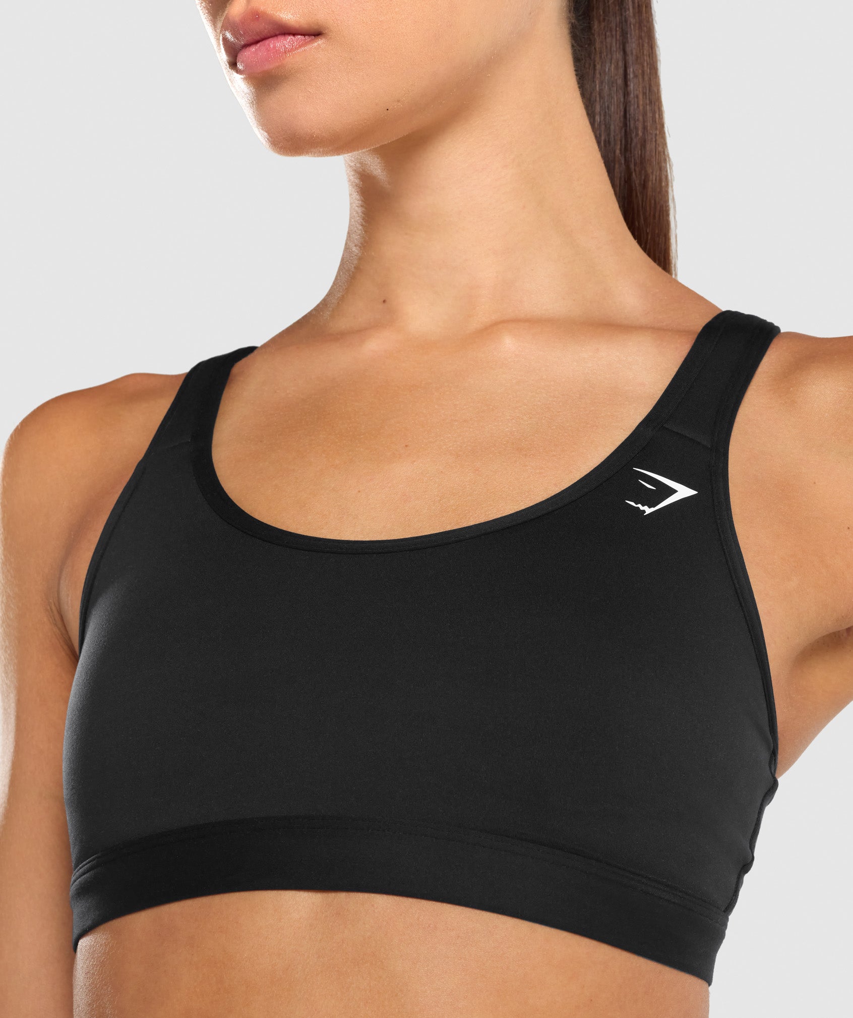 Scoop Neck Sports Bra - Black — imagem 6