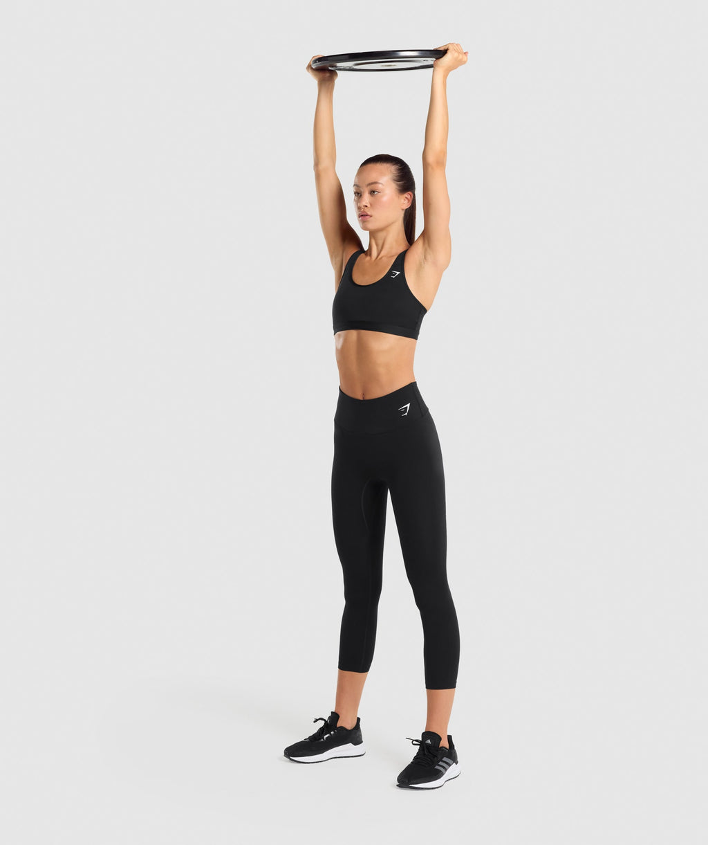Scoop Neck Sports Bra - Black — imagem 4