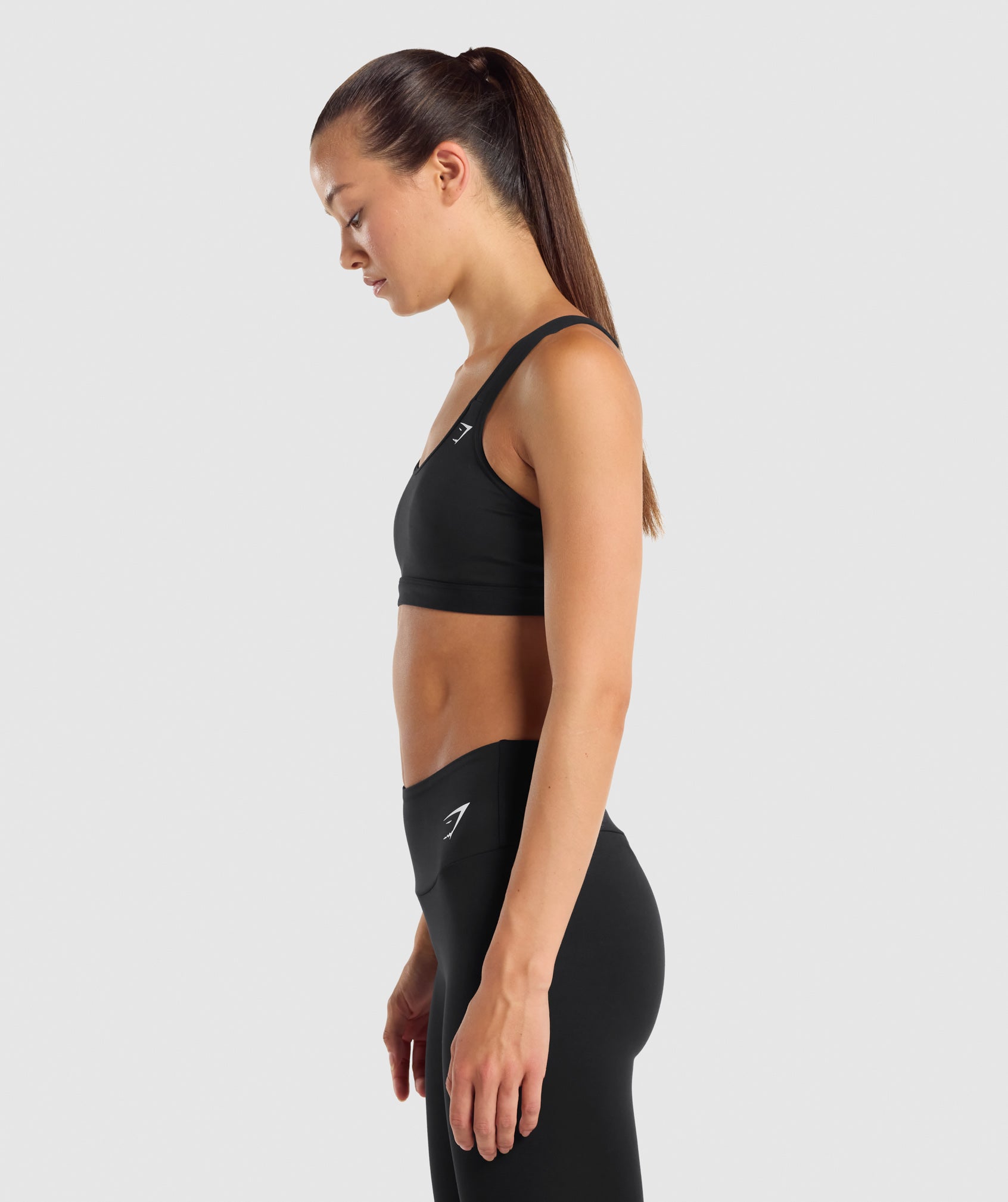 Scoop Neck Sports Bra - Black — imagem 3