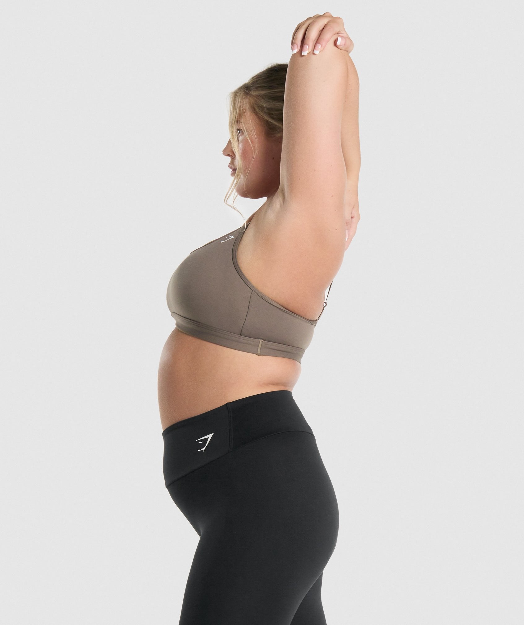 Scoop Neck Sports Bra - Brown — imagem 3