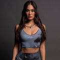 Under The Heavens Everson Seamless "Sierra" Bra in Twilight Blue Ghost Clouds — imagem 1