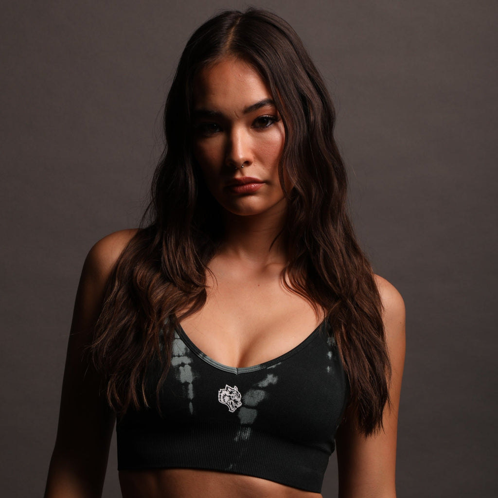 Lone "Everson Seamless" Sports Bra in Jade Green Serpent — imagem 1