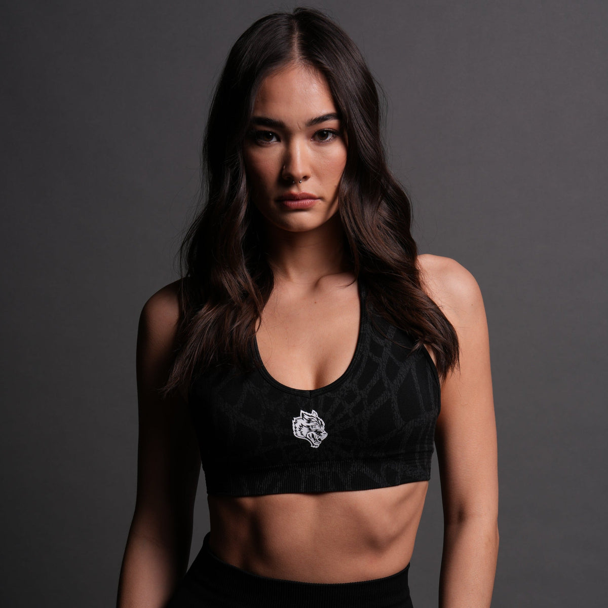 Single Wolf "Everson Seamless" Valencourt Bra in Black Symbiote Web V2 - imagem 1