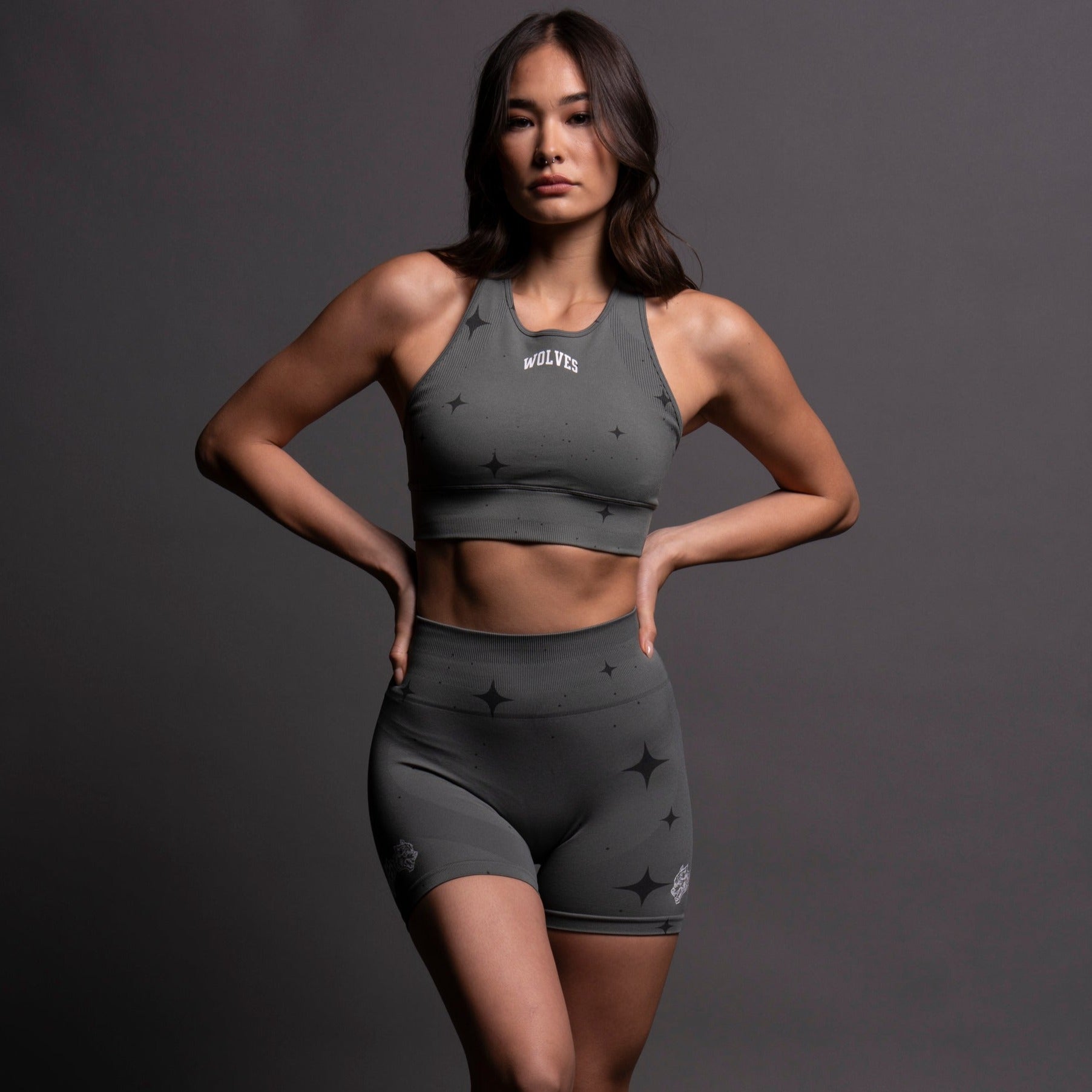Loyalty "Everson Seamless" Racerback Tank in Greek Stone Starry Night — imagem 2