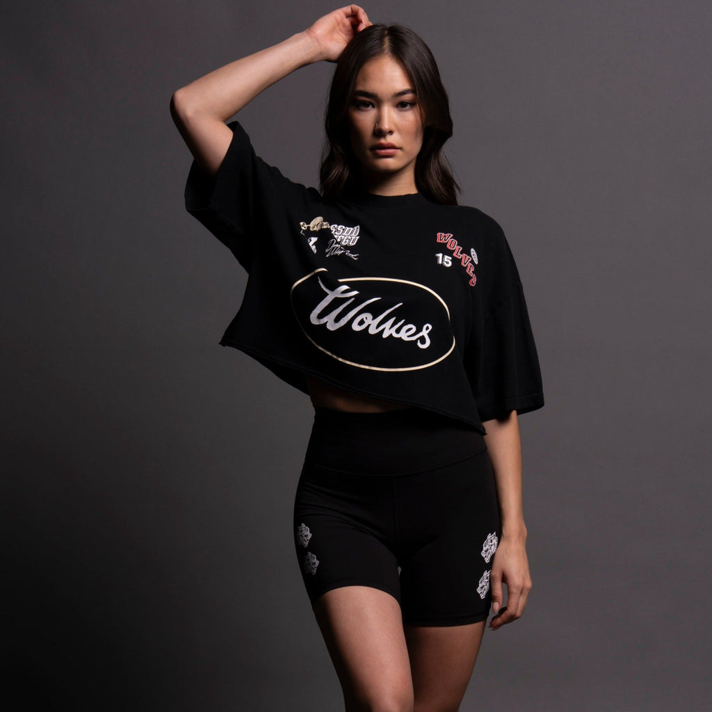 Live Fast V2 "Premium" Oversized (Cropped) Tee in Black — imagem 2