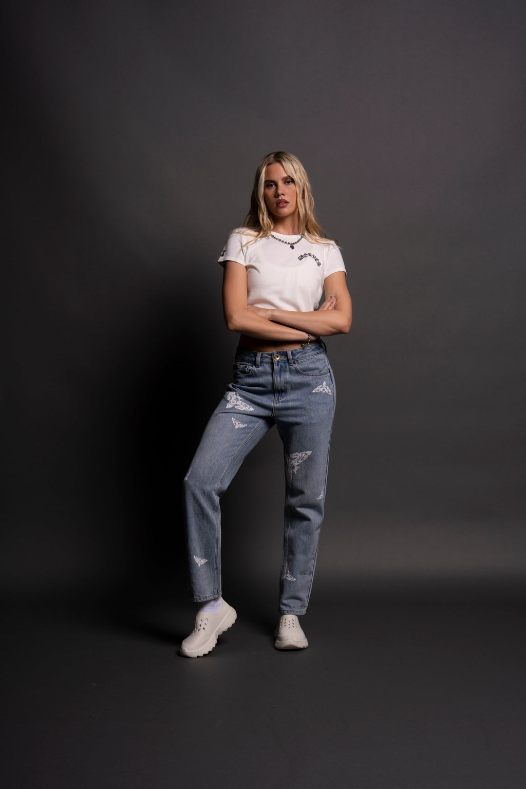 Chopper "Timeless" (Cropped) Tee in Cream — imagem 5