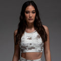 Faster "Everson Seamless" High Neck Bra in Stone Ghost Clouds — imagem 1