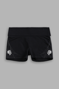 Sheshiko Web Fold Over Shorts in Black