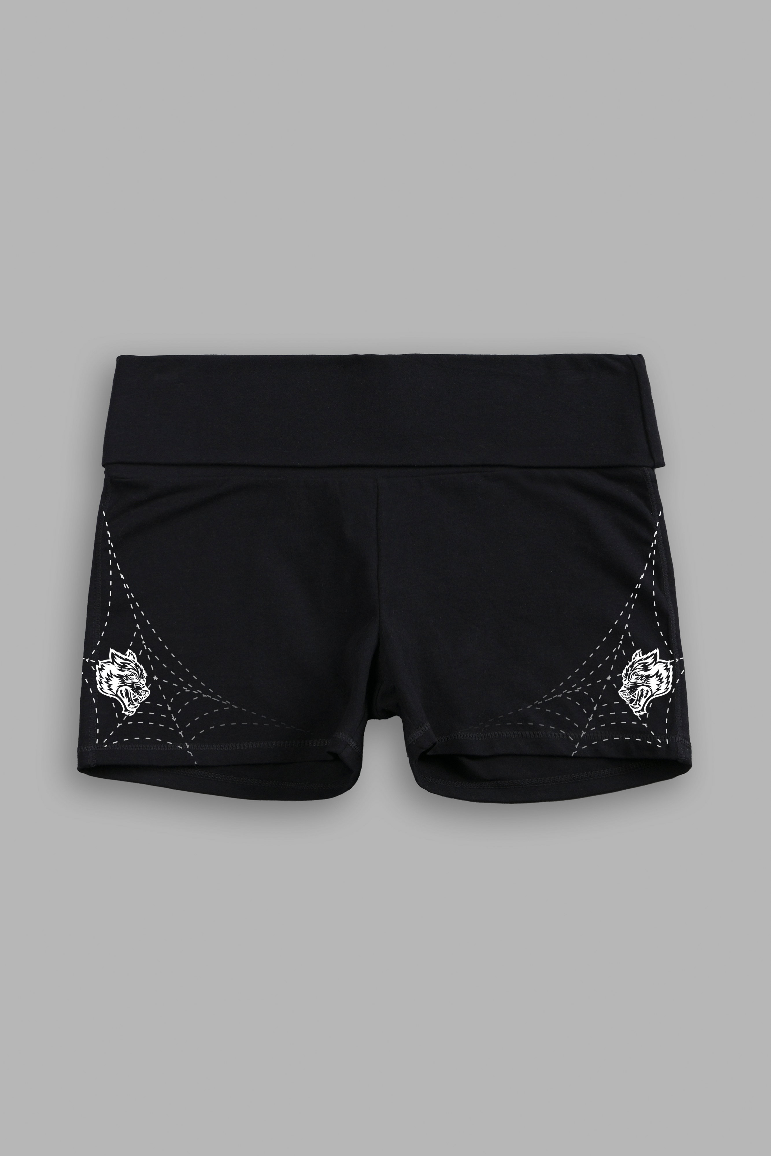 Sheshiko Web Fold Over Shorts in Black