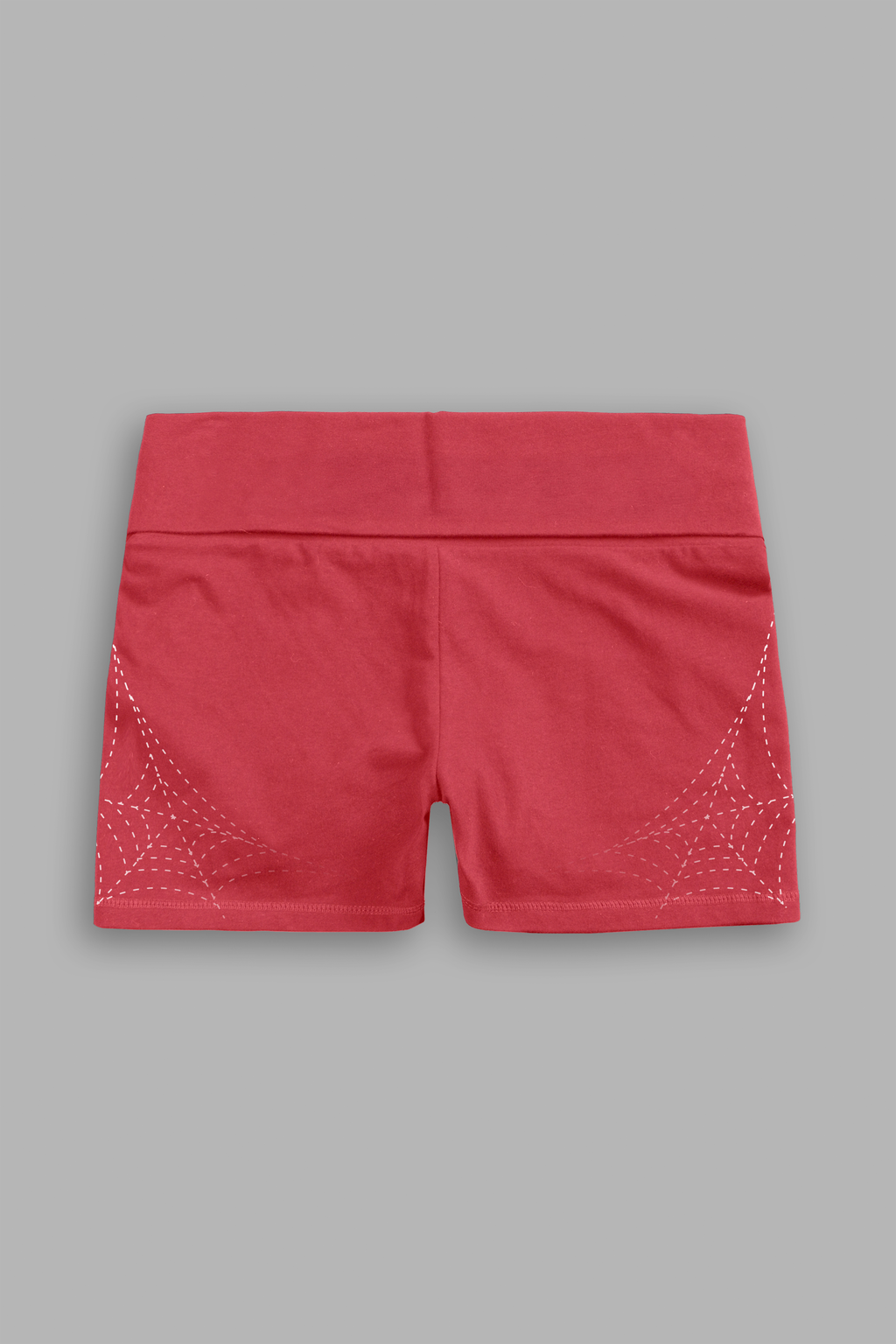 Sheshiko Web Fold Over Shorts in Roman Red