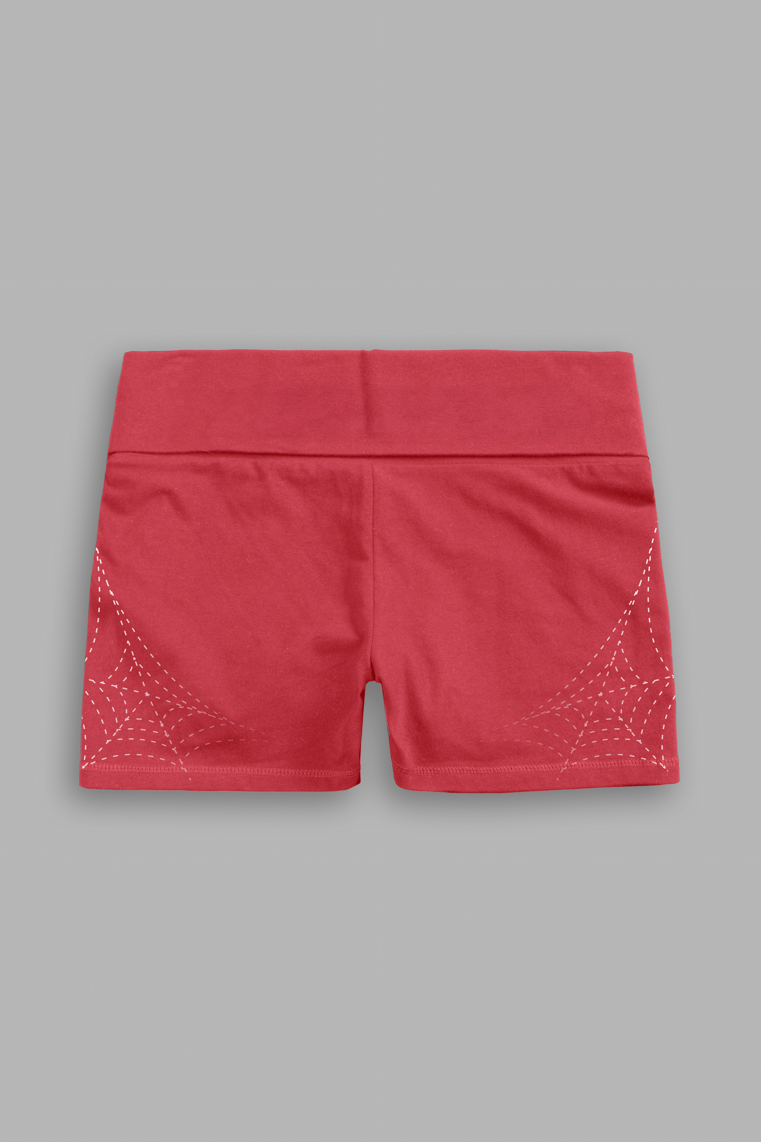 Sheshiko Web Fold Over Shorts in Roman Red