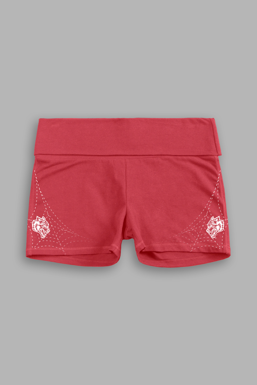Sheshiko Web Fold Over Shorts in Roman Red