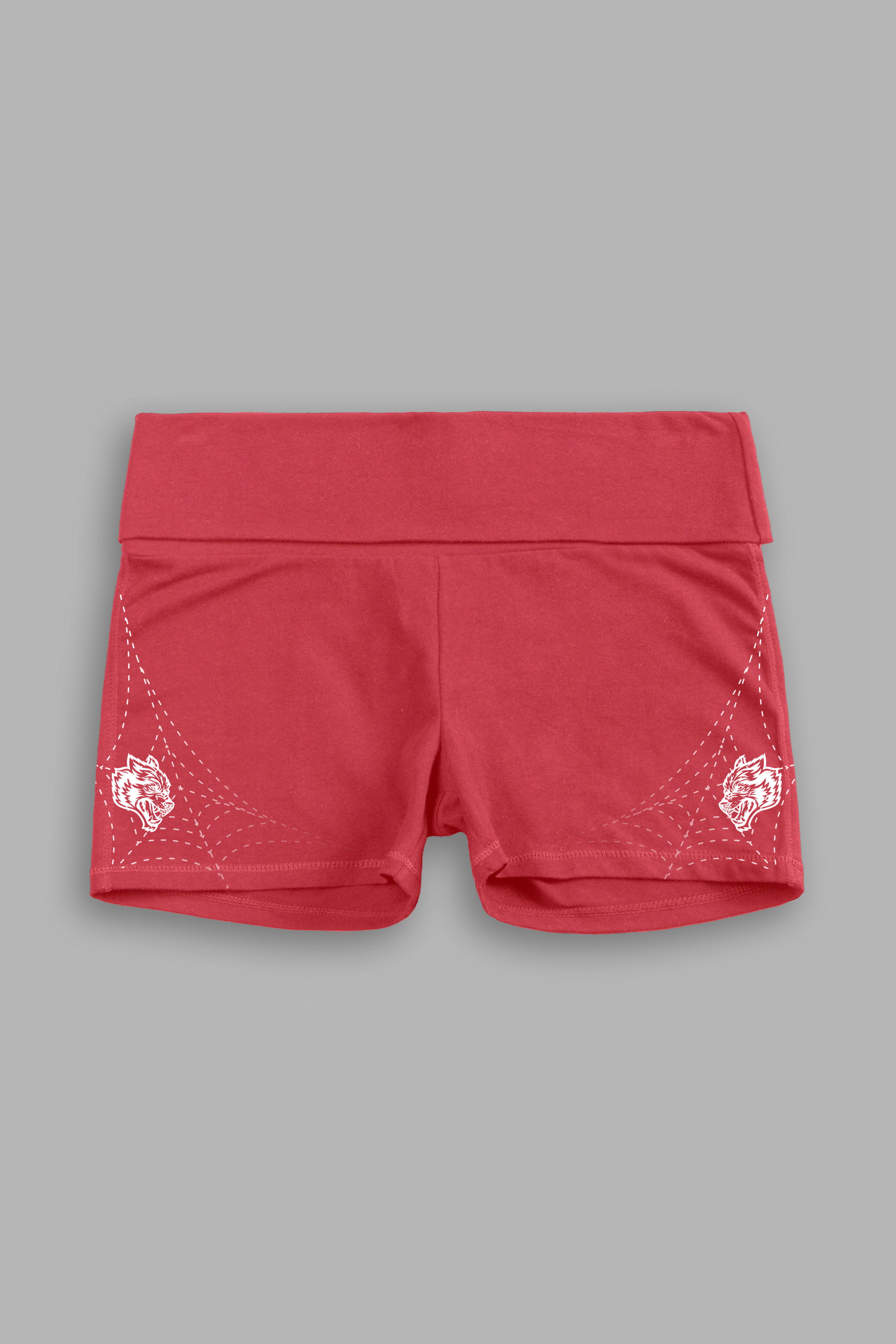 Sheshiko Web Fold Over Shorts in Roman Red