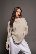 She Wolf Pack Premium Ls Tee In Cactus Gray - imagem 1