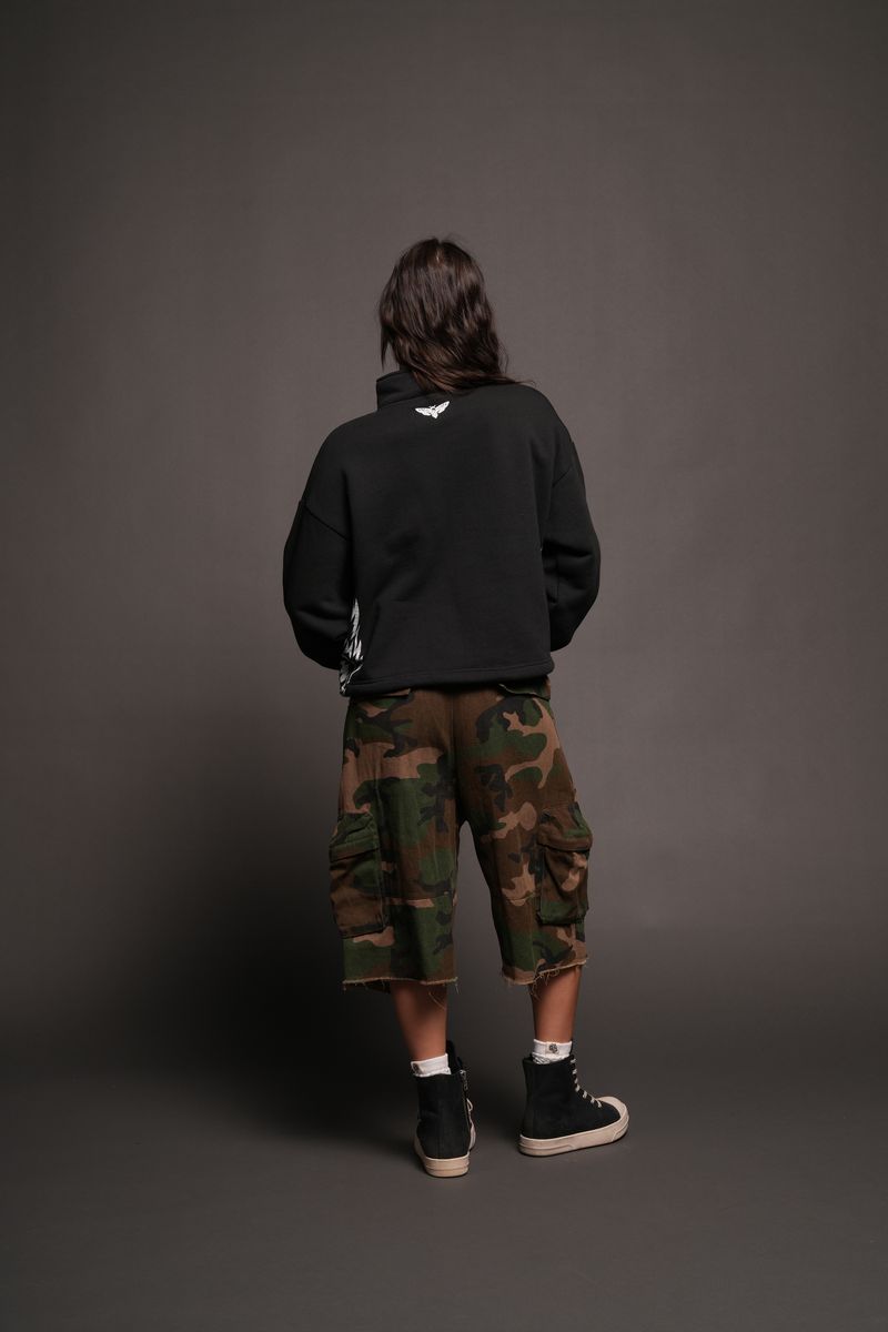 She Wolf Pack She Everson Mockneck Sweater In Black - imagem 6