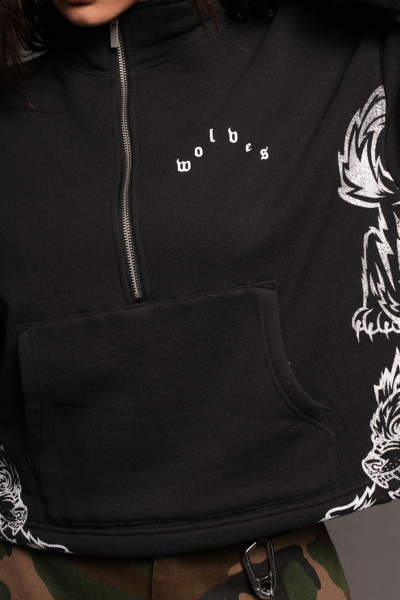 She Wolf Pack She Everson Mockneck Sweater In Black - imagem 7