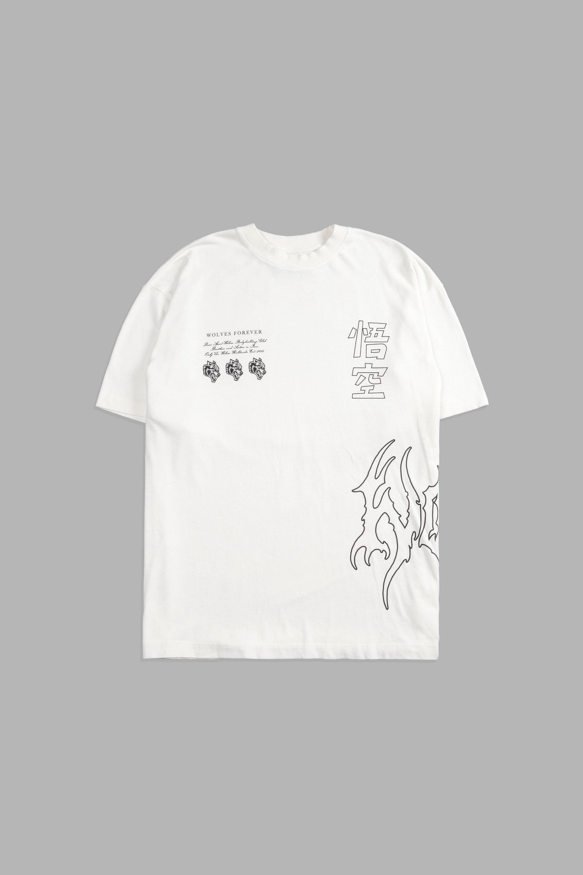 Goku "Premium" Oversized Tee in Cream — imagem 3